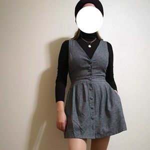 Gray Zara Mini Button-Up Dress (size M)